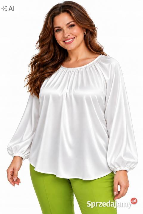 Bluzka damska plus size satynowa biust 128 Pątnów