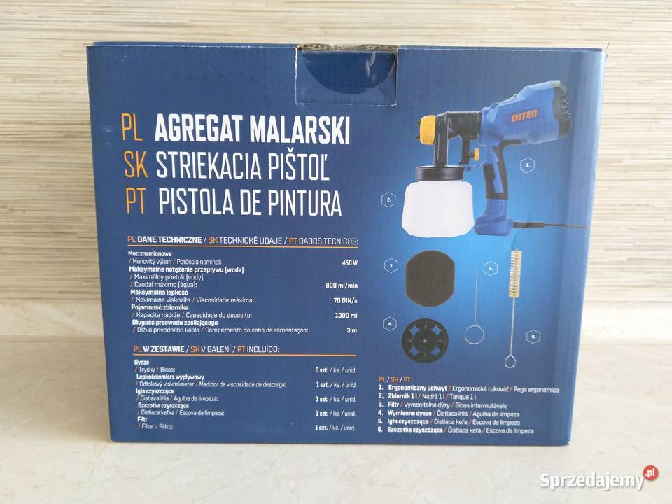 NAJTANIEJ Agregat Malarski Pistolet Do Malowania Dom i Ogród Zabrze