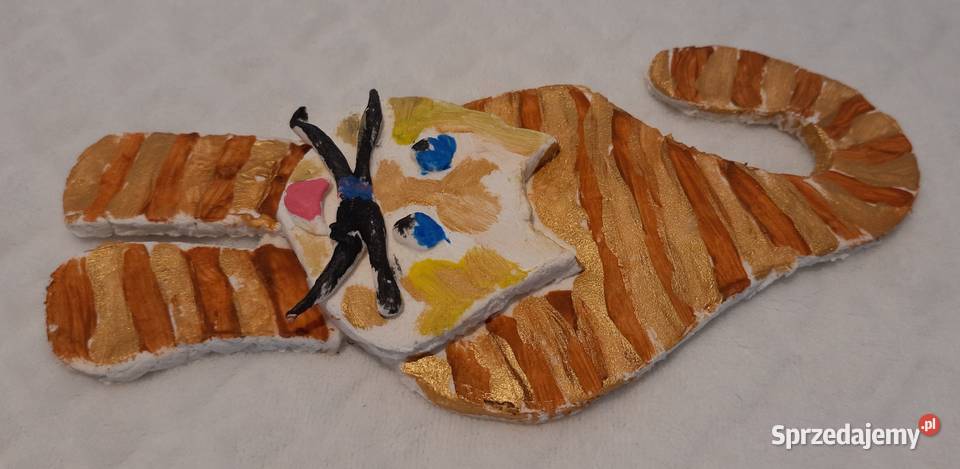 Kotek z masy solnej Praca plastyczna 20 Handmade śląskie Czeladź