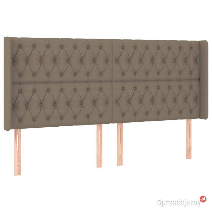 Zagłówek do łóżka z LED taupe 183x16x118128