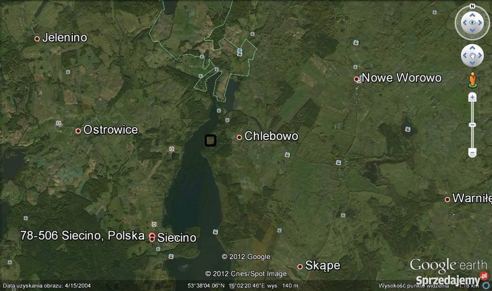 działki jeziorem siecino 22zł/m2 Chlebowo