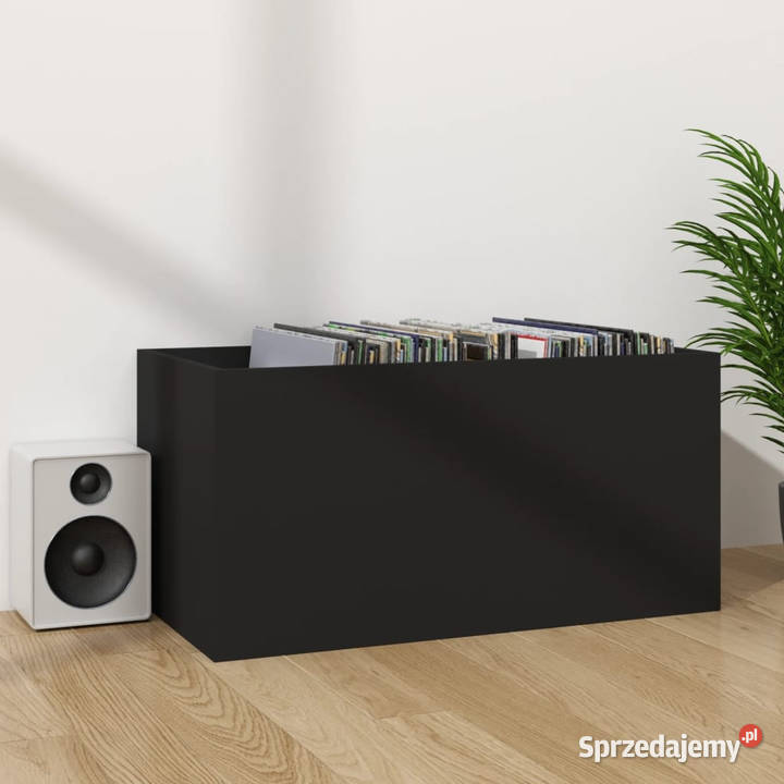 Szafka na winyle czarna 71x34x36 materiał