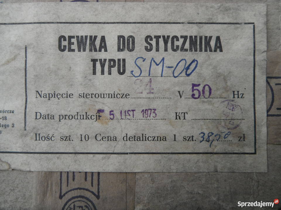 Cewka do stycznika SM00 24V 50Hz Nowe Chlewiska