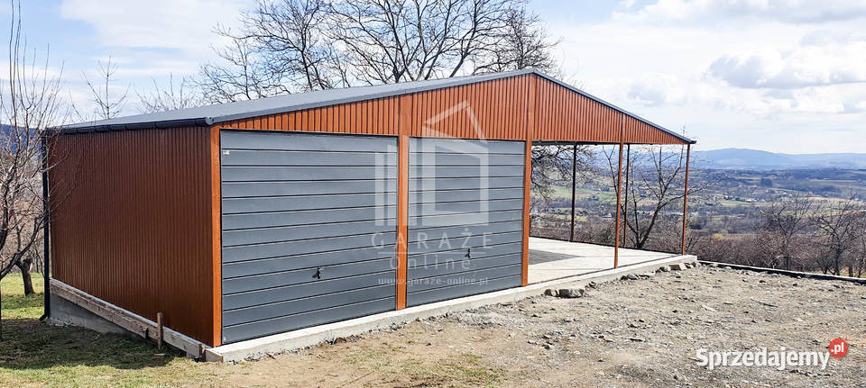 GARAZ BLASZANY 6m x 6m poziom wiata 6m x 6m