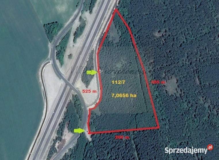 działka produkcja magazyny S 7 węzeł Powierż