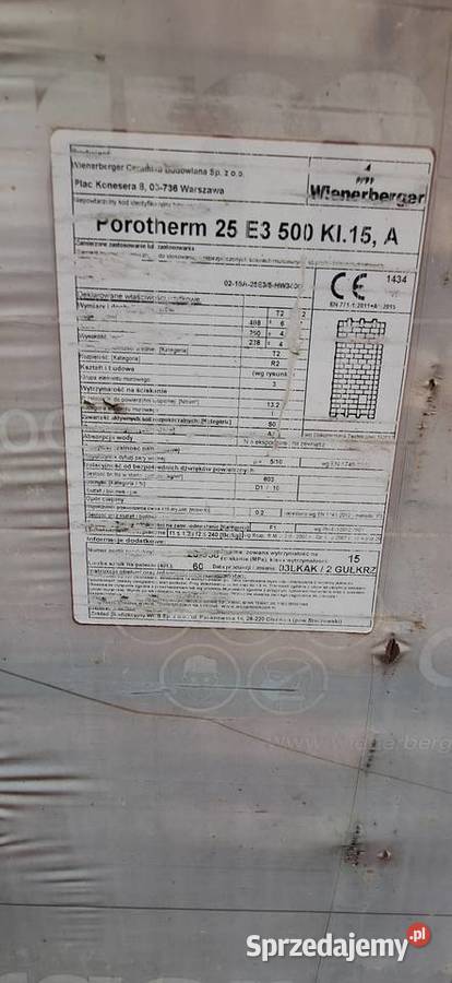 Porotherm Wienerberger 25 PW E3 500 Dom i Ogród Gołuszyce