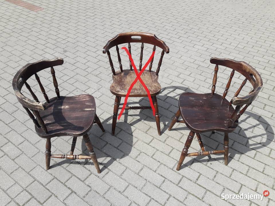 Krzesło drewniane Bonanza Nevada Vintage sztukę Gdynia