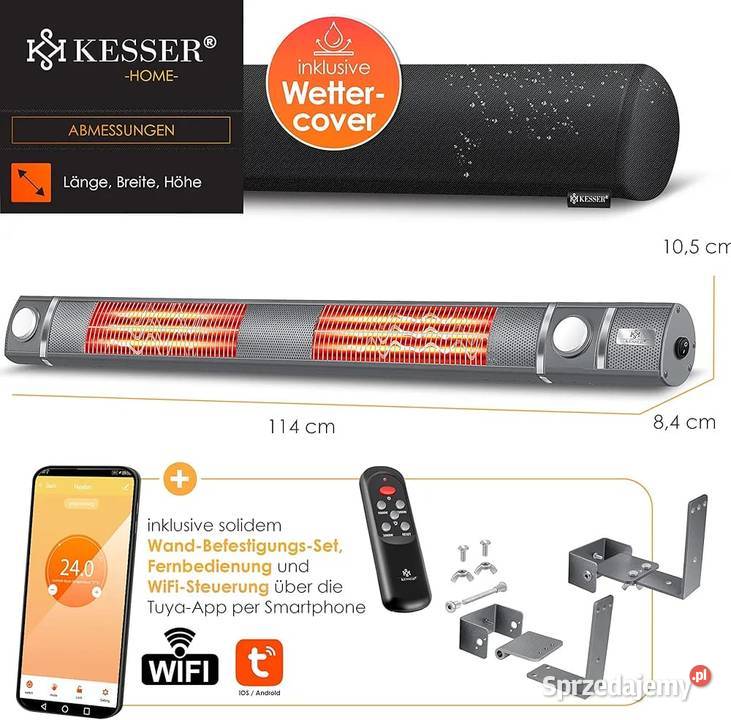 Promiennik Podczerwieni 3000W Pilot Zdalnego lubuskie Wschowa sprzedam