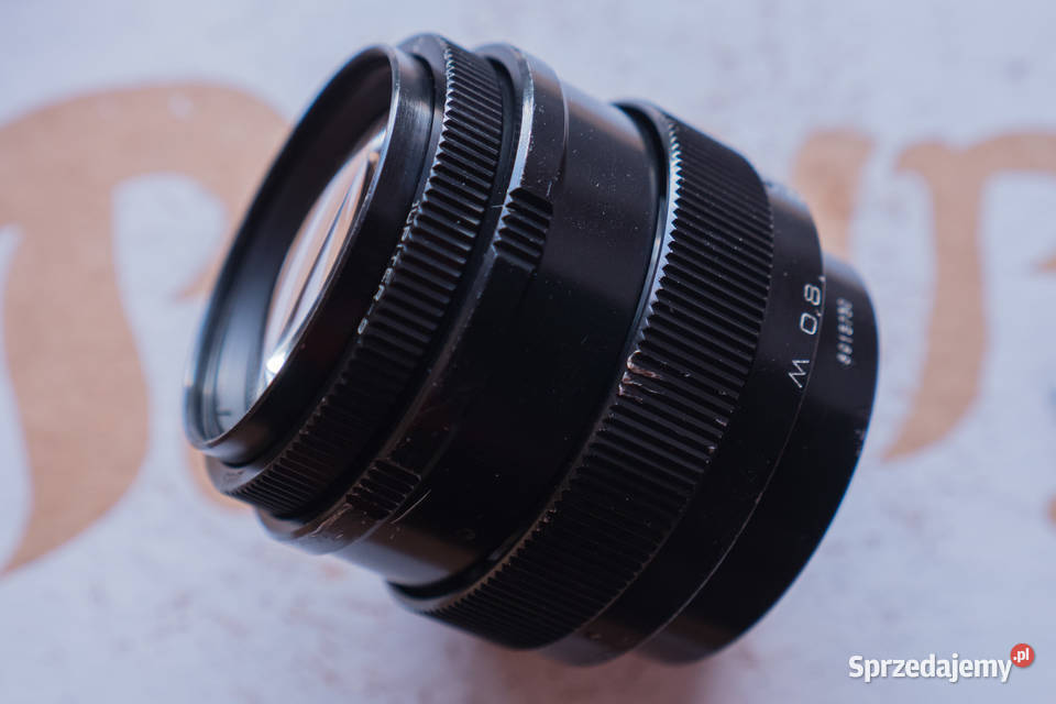 Jupiter 9 85mm f2 M42 ubytki na przedniej Szramowo sprzedam