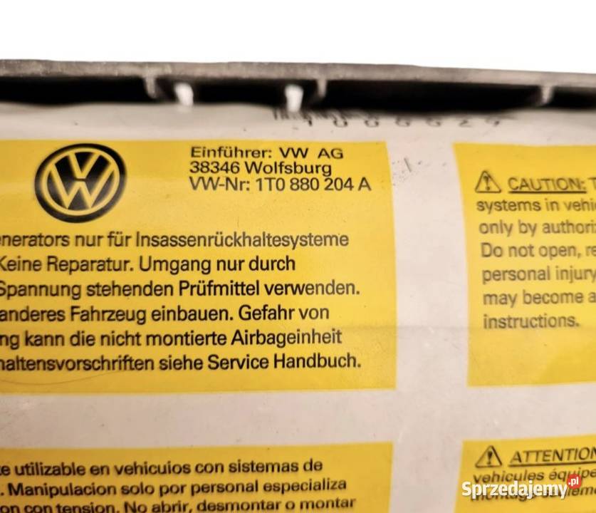 KONSOLA DESKA ROZDZIELCZA AIRBAG PASAŻERA VW sprzedam