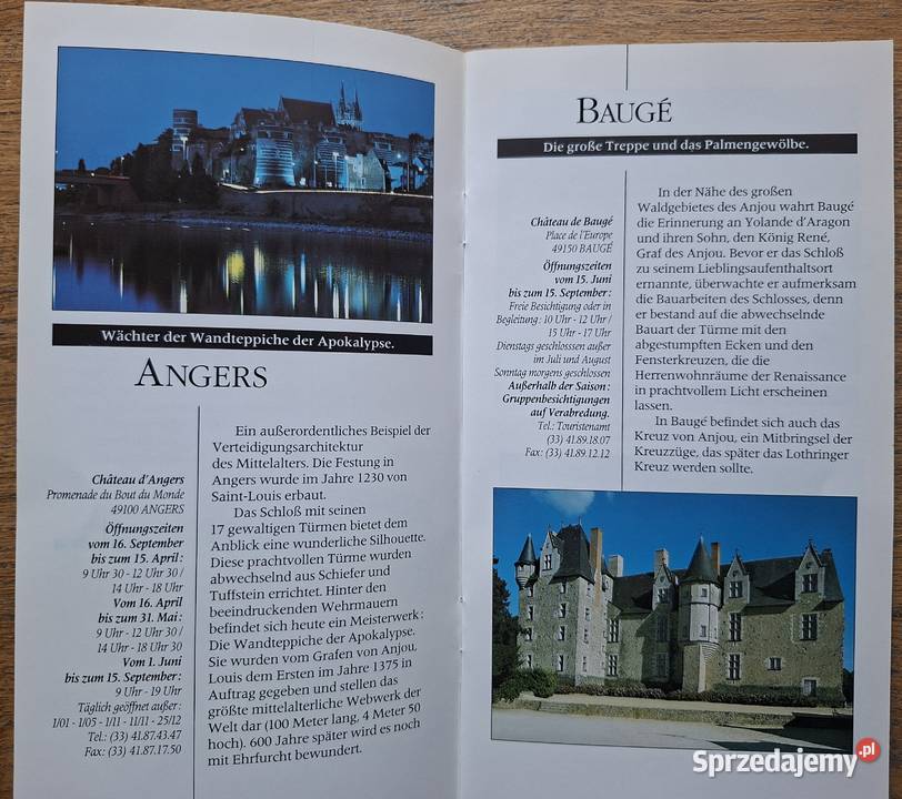 Francja Anjou Intensamente Angers i mapa Kultura i Rozrywka Kraków