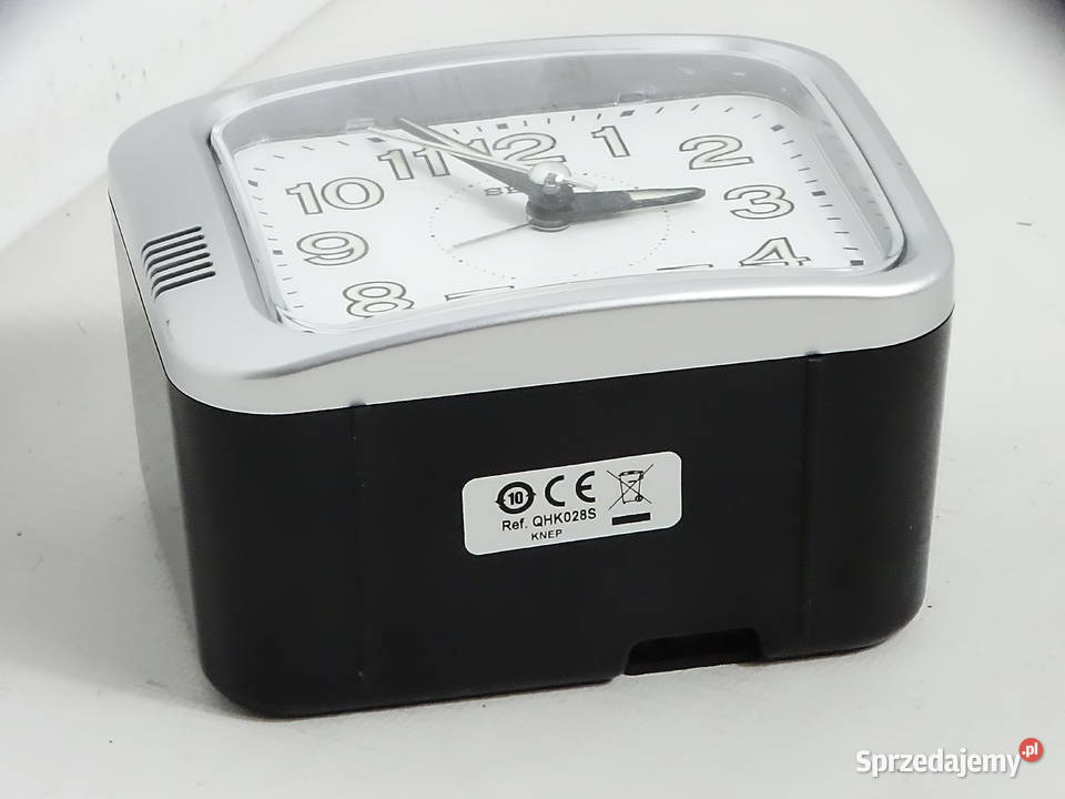 Budzik Seiko QHK028S Srebrno Czarny Klasyczny Biłgoraj sprzedam