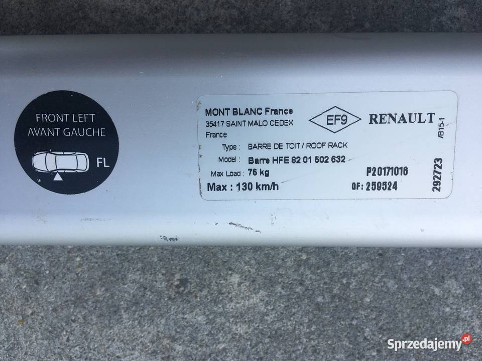 Bagażnik smochodowy Renault Kadjarfrancuski Płock sprzedam