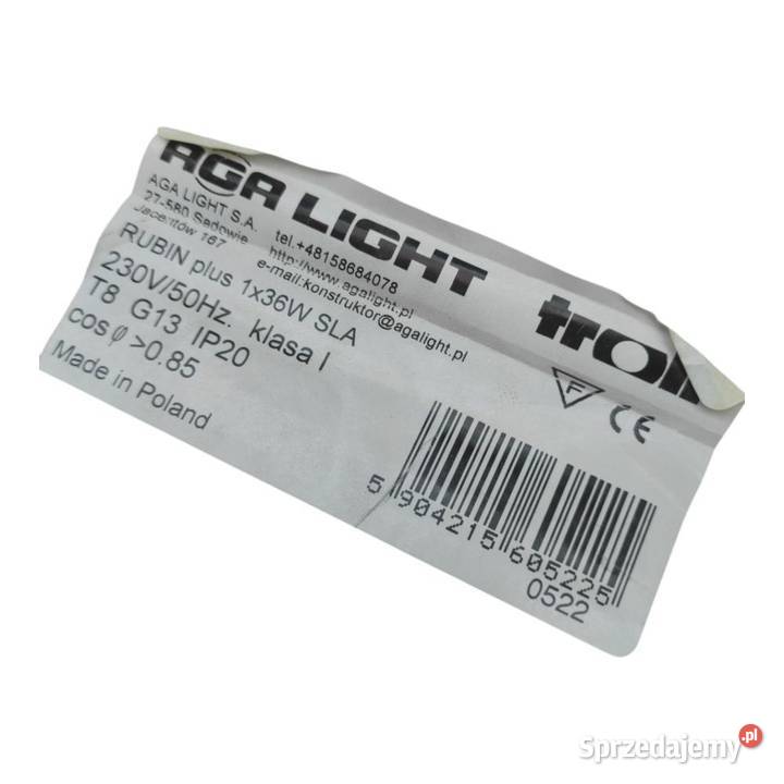 Oprawa natynkowa AGA LIGHT RUBIN PLUS 1x36W SLA Bolesławiec
