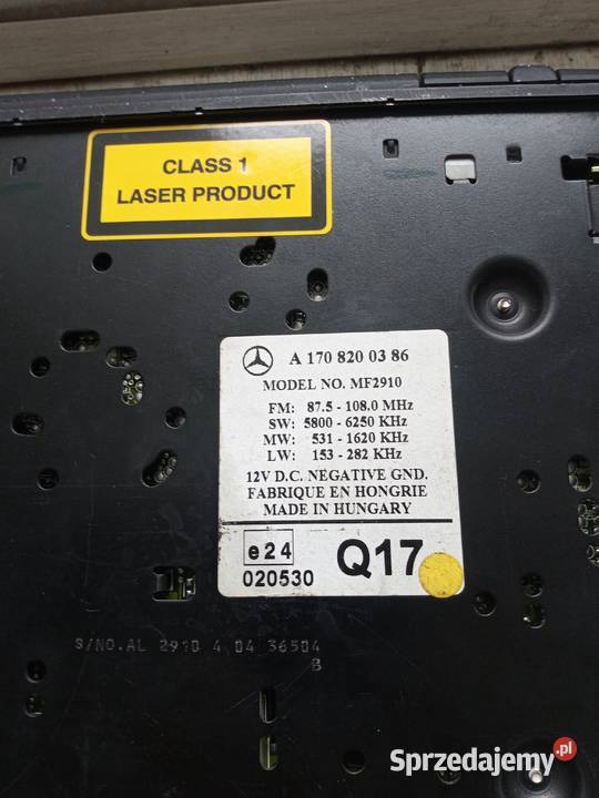 Radio MercedesAudio 10cd Mercedes W123124202 osobowe śląskie