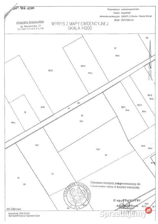 Działka morzem 3600 m2 Darłowo 19 Dąbki 20 Dąbrowa