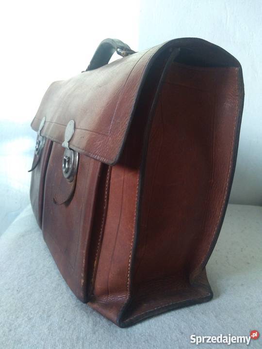 stara teczka skórzana z czasów dawnego PRL albo Antyki Warszawa