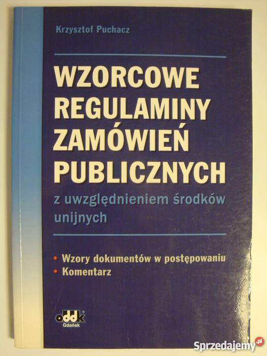 WZORCOWE REGULAMINY ZAMÓWIEŃ PUBLICZNYCH Książki naukowe i popularnonaukowe łódzkie Łódź