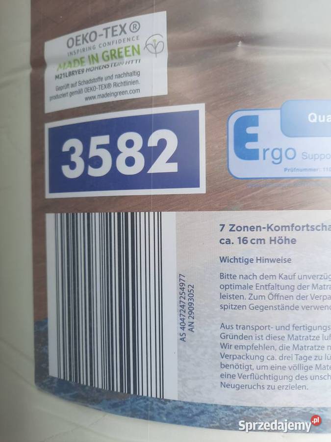 16 Materac piankowy 140x200 Novitesse 7 stref śląskie sprzedam