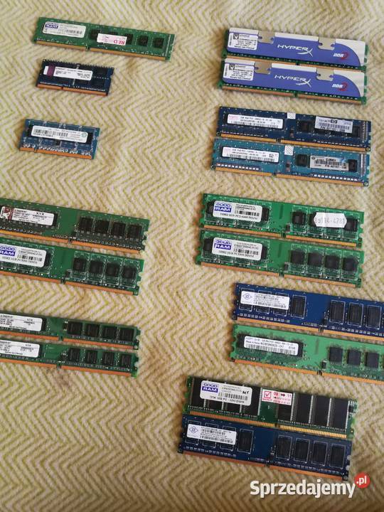 Pamięci RAM PC i Laptop 17 sztuk 1GB 2GB 4GB DDR zachodniopomorskie