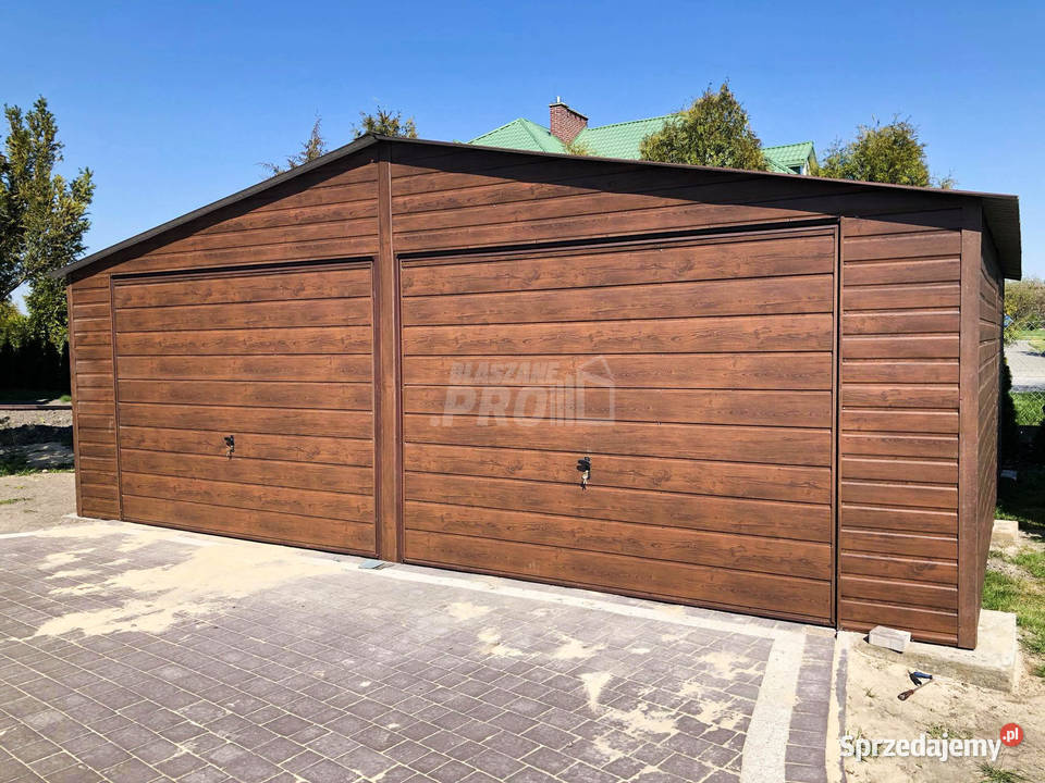 Garaz blaszany 7x6 2x Brama Drzwi drewnopodobny 42m2 pomorskie Sopot