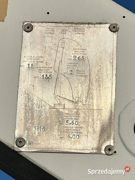 Podnośnik Koszowy IVECO pow 35 Tony Wysokość 15 Rok produkcji 2003 małopolskie Tymowa