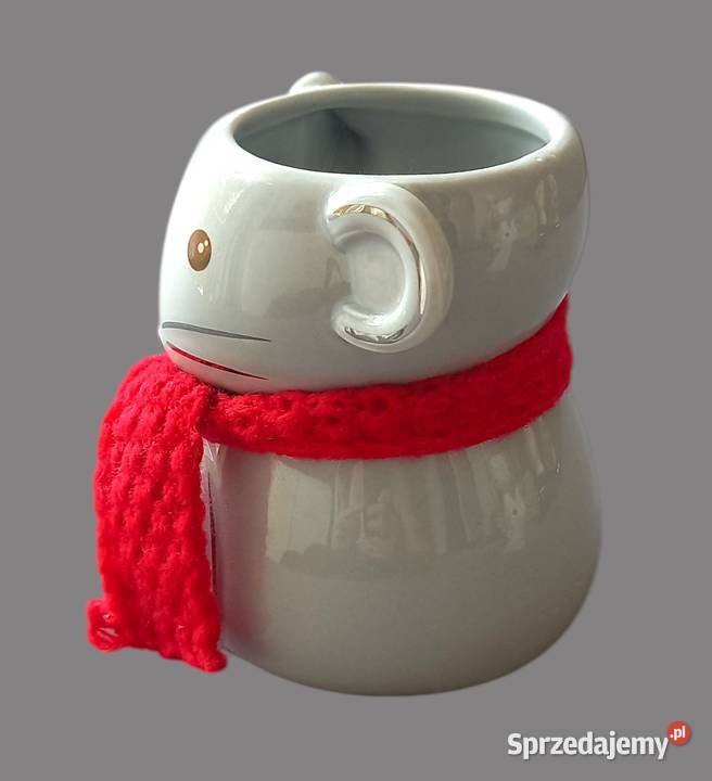 AVON Kubek ceramiczny szary myszka w czerwonym małopolskie Chrzanów