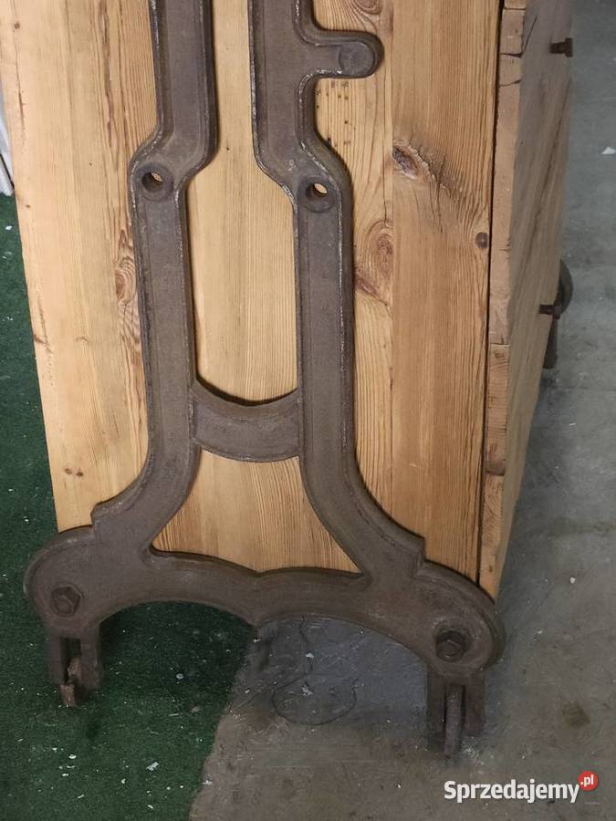 komoda drewniana ze stelażem żeliwnym Dom i Ogród mazowieckie Warszawa