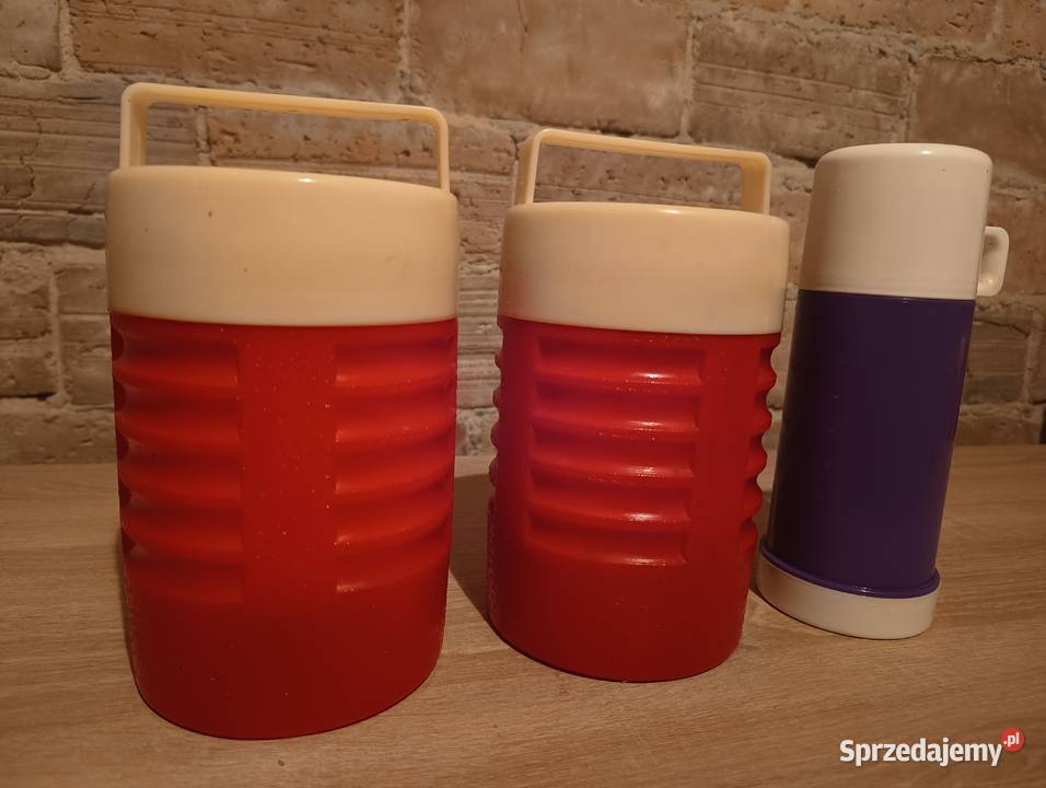 3 Termosy górnicze solidne oryginalne z epoki Będzin