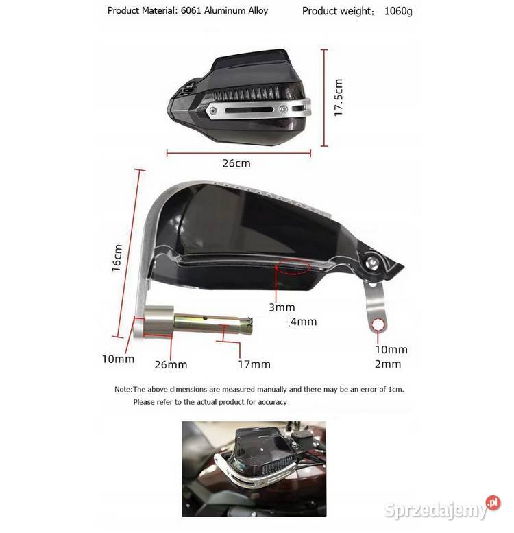 HANDBARY OSŁONY DŁONI DO MOTOCYKLA Sosnowiec