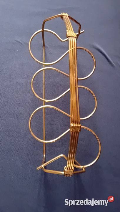 Metalowy stojak na 6 szklaneczek PRL Koźminek