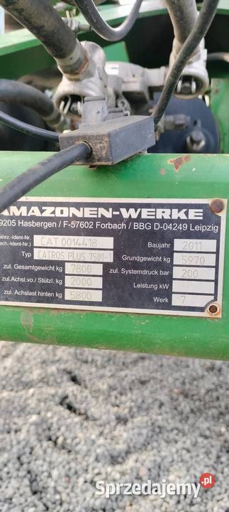 Brona talerzowa Amazone 75m 2011 Parsów