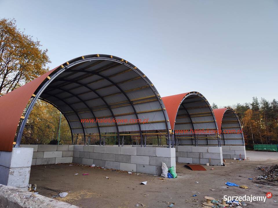 zadaszenie łukowe hala wiata stalowa łukowa łódzkie Konstantynów Łódzki