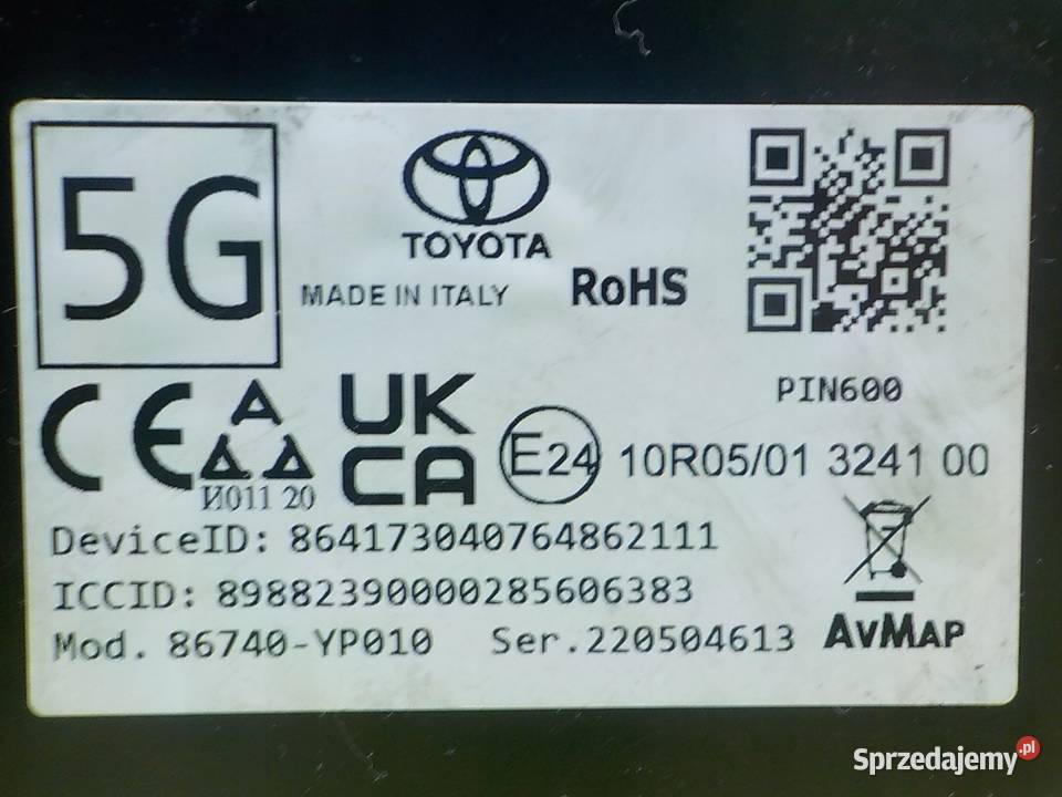 TOYOTA AYGO X 10 VVTI AUT 22r 5D modul sterownik mazowieckie Suków