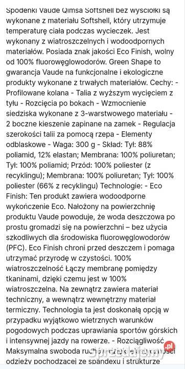 Vaude Green Shape Softshell spodenki męskie podkarpackie Sędziszów Małopolski