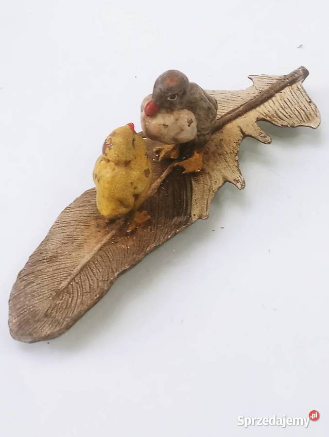 Franz Bergmann Brąz Rzeźba Ptaszki na Piórze Antyki, Sztuka, Kolekcje