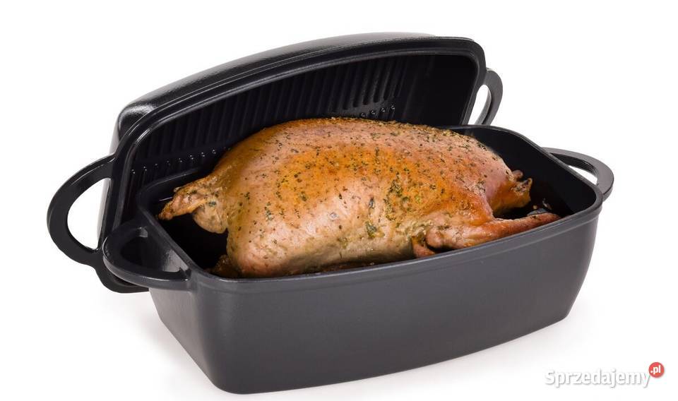 Duża masywna brytfanna z pokrywką grillową IRON Warszawa