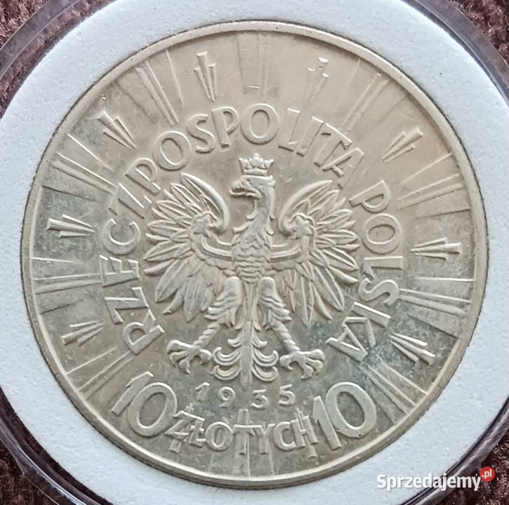 10 J Piłsudski 1935 r 6 mennicze Numizmatyka Konin