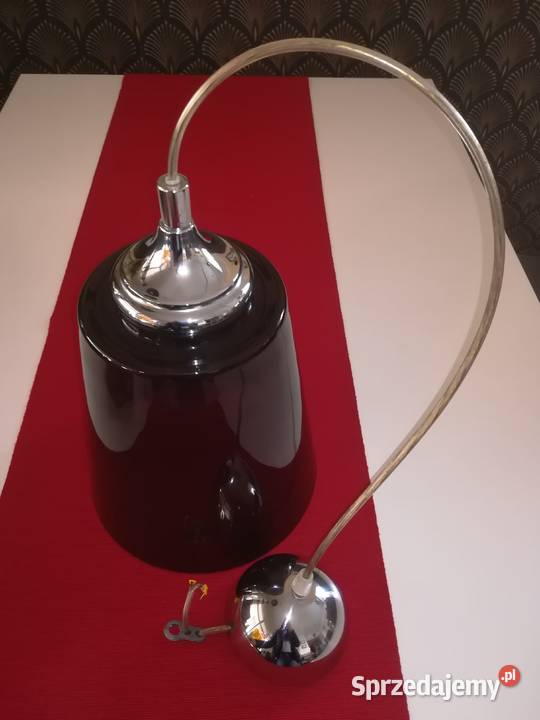 Lampa wisząca czarne przezroczyste szkło Wyposażenie wnętrz