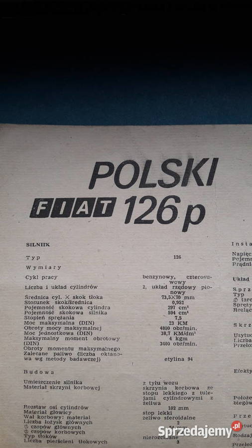 Opis charakterystyka techniczna Polski Fiat 126p Głuchołazy