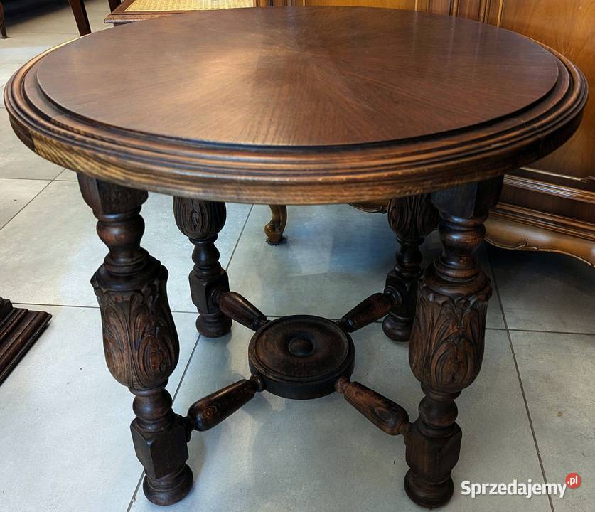 Piękny dębowy okrągły stoliksklep Dąbrowa śląskie Dąbrowa Górnicza
