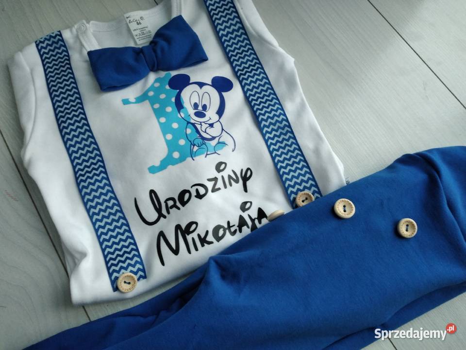 Komplet elegant na pierwsze urodziny chłopiec pomarańczowy Zakopane