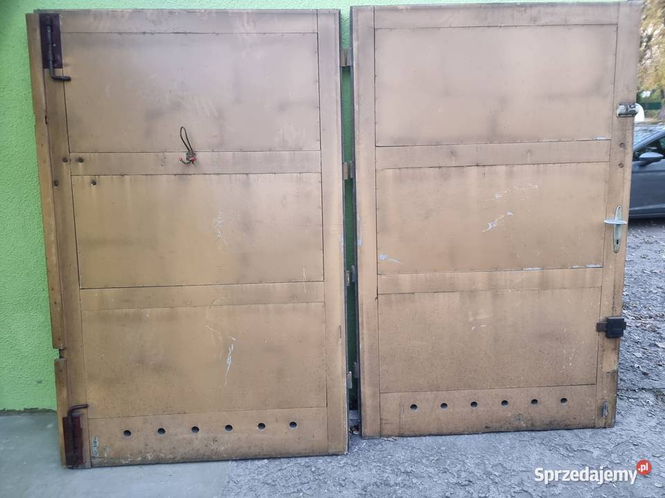 Drewniane drzwi GARAŻOWE 260 x204 zamki 3 małopolskie Kraków