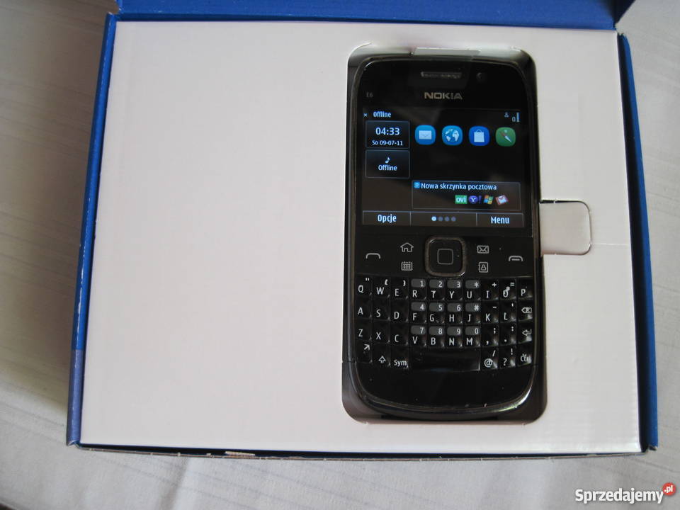 Nokia E6 pełny zestaw dodatki karta SIM ORANGE Poznań sprzedam