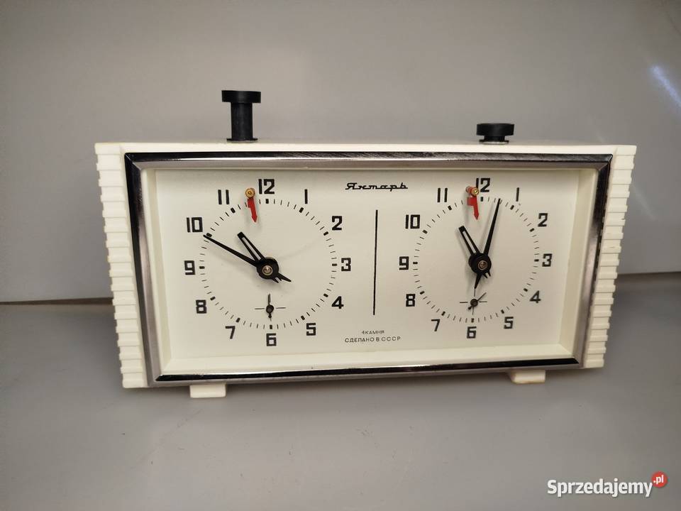 Jantar Zegar szachowy z prl u Zgierz