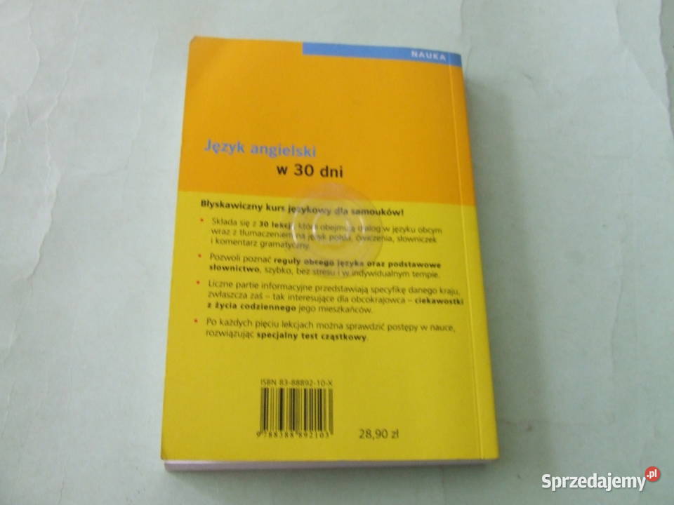 Język angielski w 30 dni Brough Angielski Płyta Oborniki Śląskie sprzedam