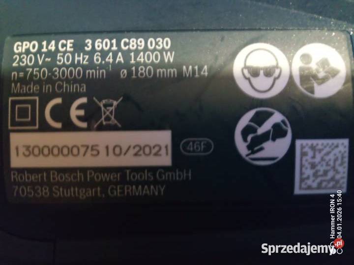 POLERKA SZLIFIERKA 1400W 180mm GPO 14 CE BOSCH Ostrowiec Świętokrzyski