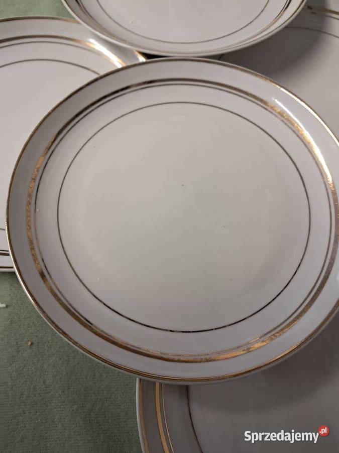 6 małych talerzyków z prlu z wytwórni Lubiana Sandomierz