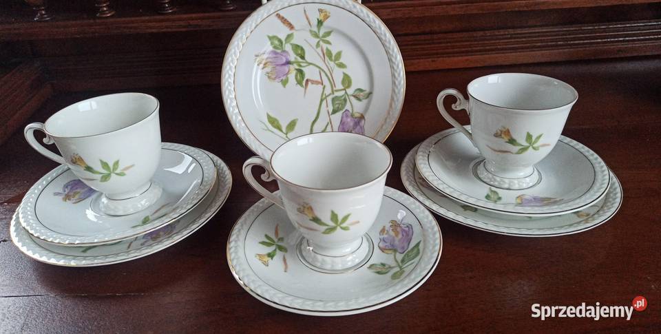 Śliczna Filiżanka z talerzykiem deserowym CT pomorskie Gdańsk
