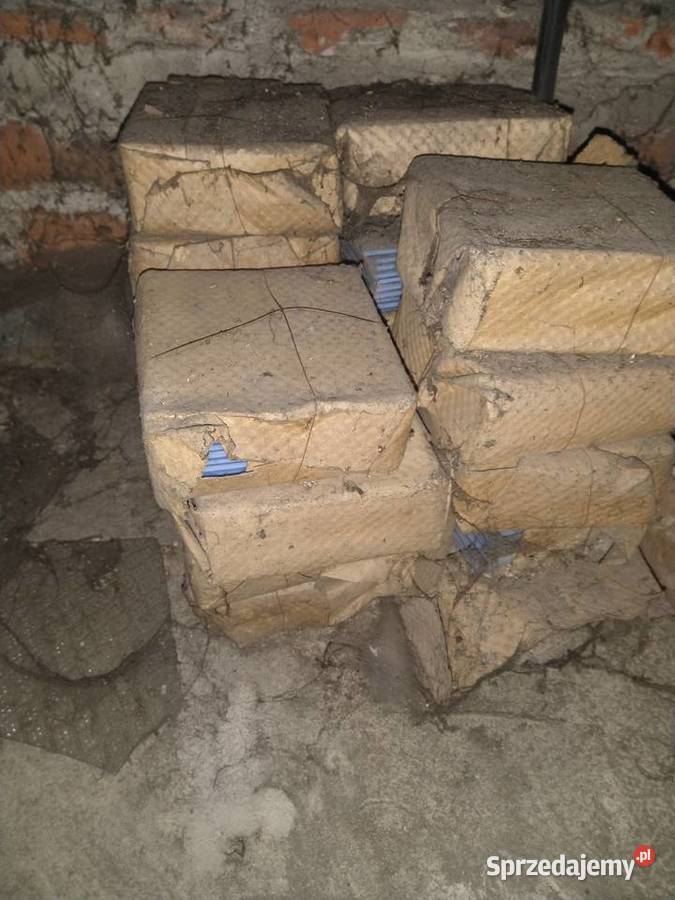 Płytki szklane PRL niebieskie Turek